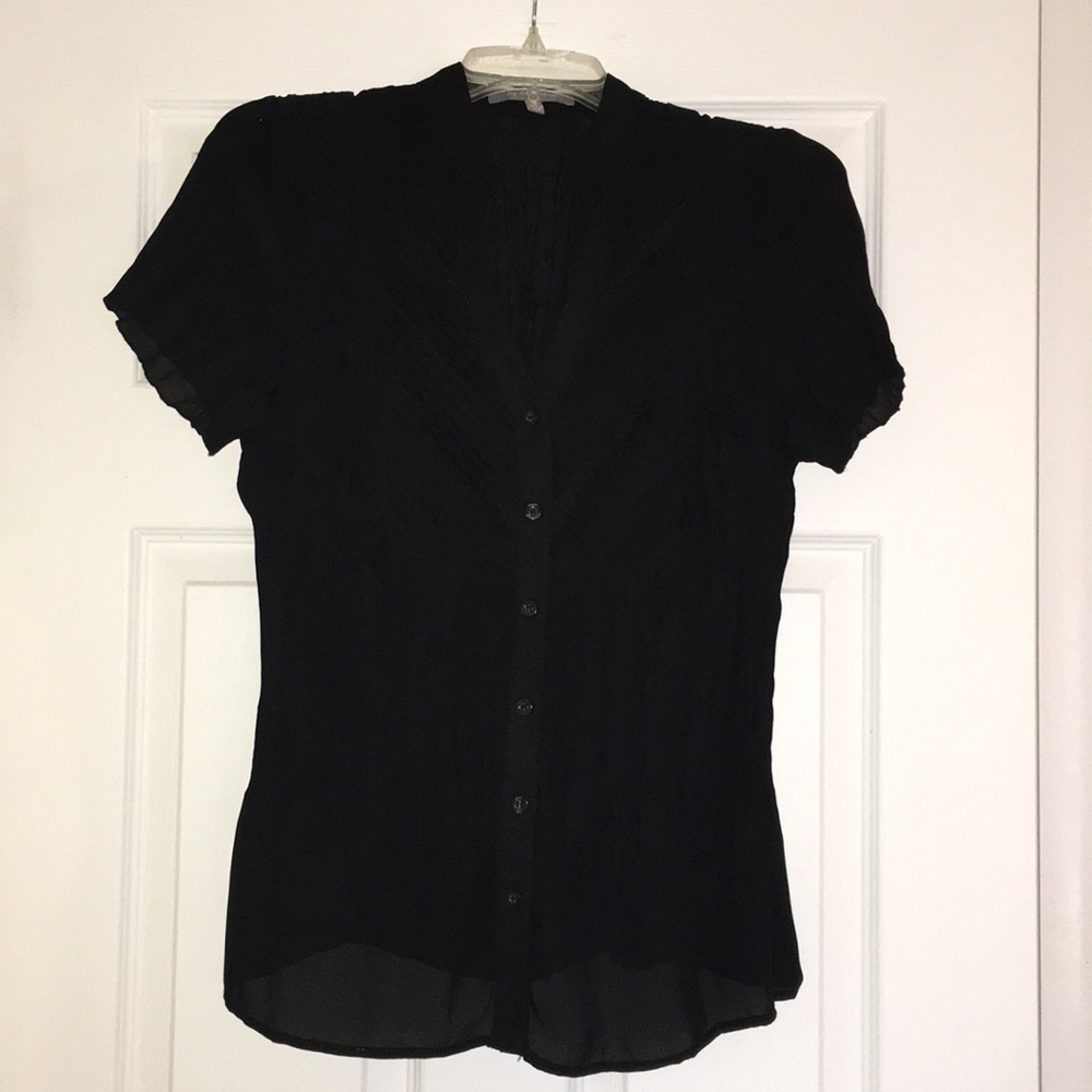 Sheer black blouse